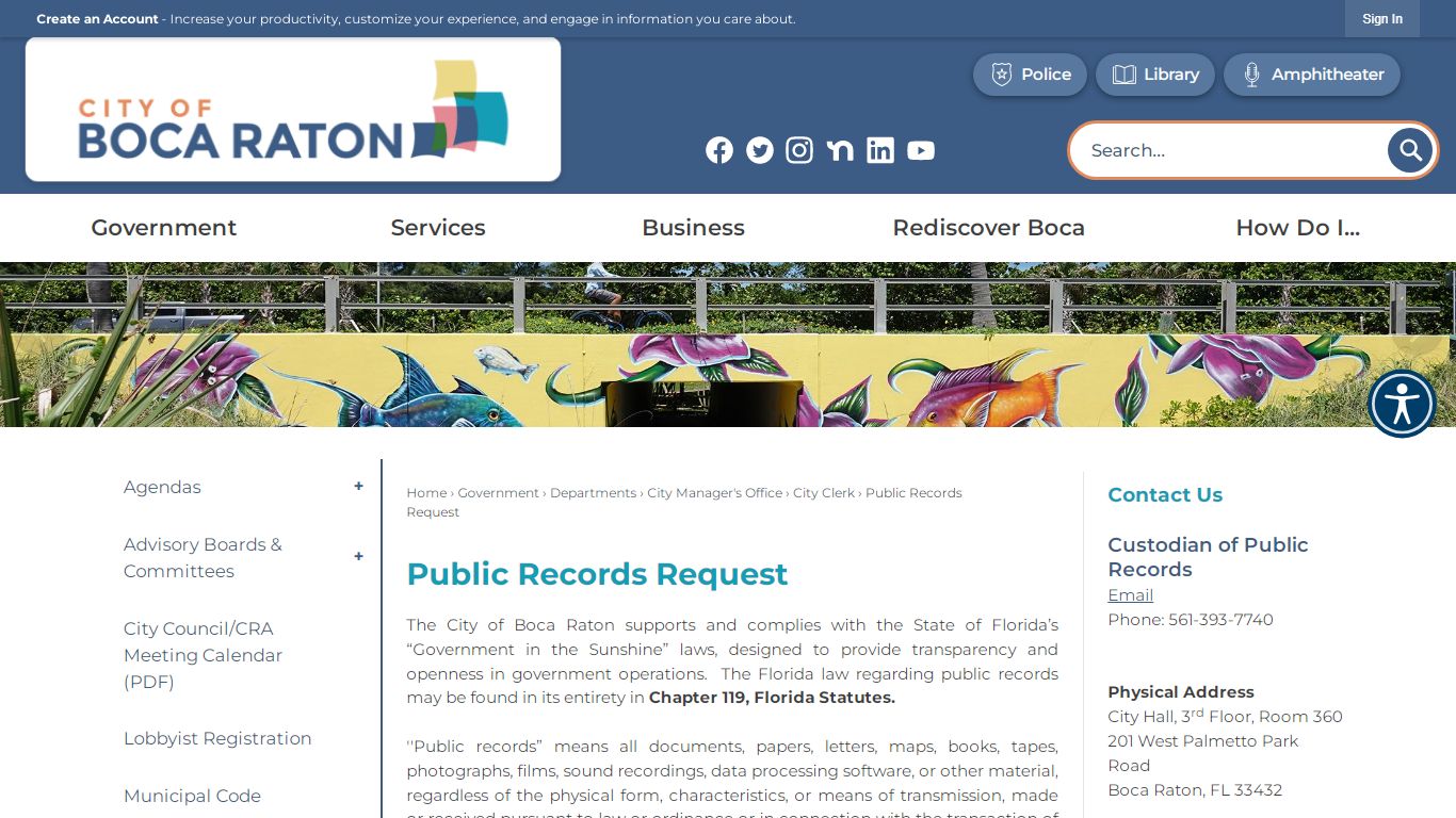 Public Records Request | Boca Raton, FL