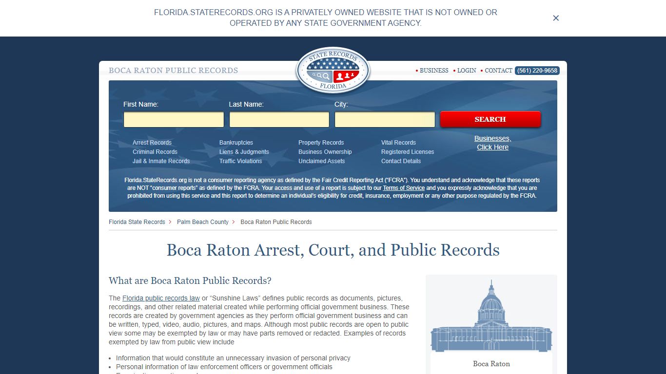 Boca Raton Arrest and Public Records | Florida.StateRecords.org